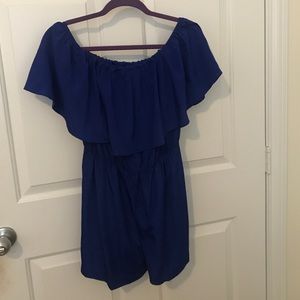 A Amanda Uprichard Blue Romper